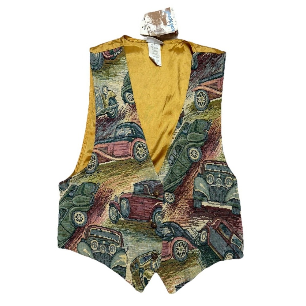 VTG Backroad Blues  Tapestry‎ Vest – Women's Secretary Geek Size Small NWT